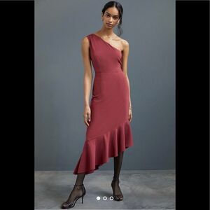 Anthropologie Hutch Slim One-Shoulder Maxi Dress